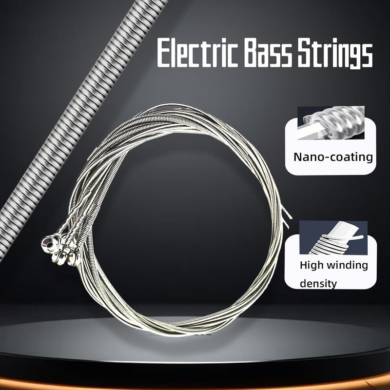 YOYODOGS Nickel Wound Bass Guitar 4 Strings Electric Bass String Replacement Set Instrument Accessories,Regular Light,Medium Gauge,Easy To Press For Novices,Essential for a Bassist - Image 5